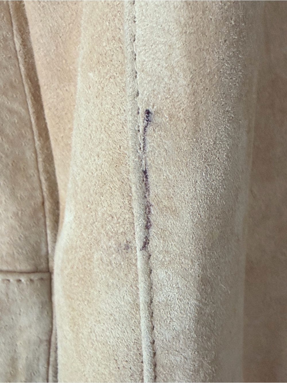 GUESS Beige Suede Women's Jacket with Whipstitch Trim. Small. - Picture 6 of 8